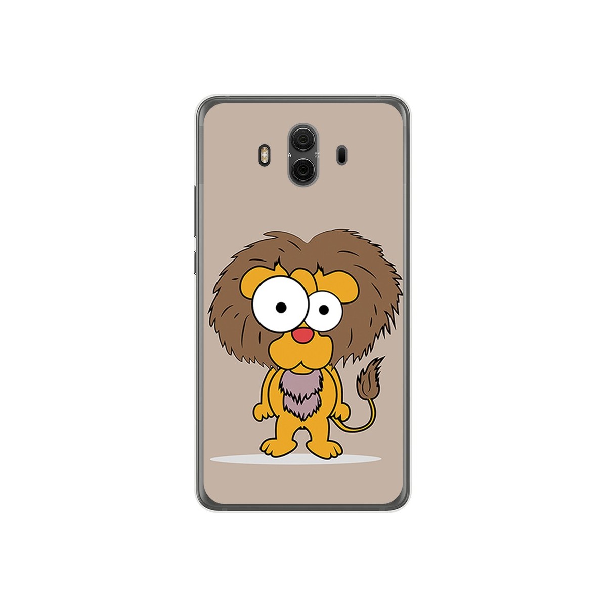 Funda Gel Tpu para Huawei Mate 10  Diseño Leon Dibujos