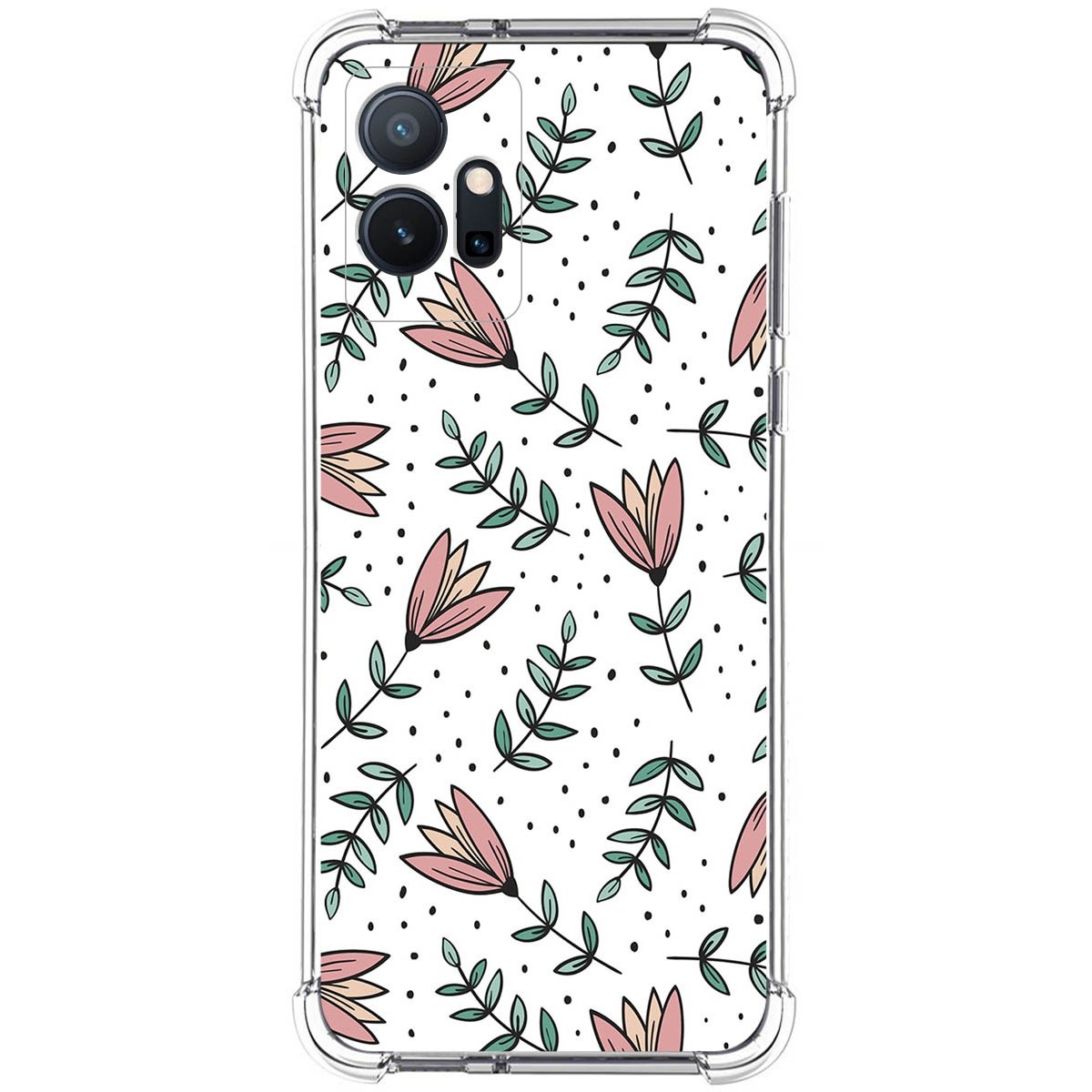 Funda Silicona Antigolpes para Vivo Y55 5G diseño Flores 01 Dibujos