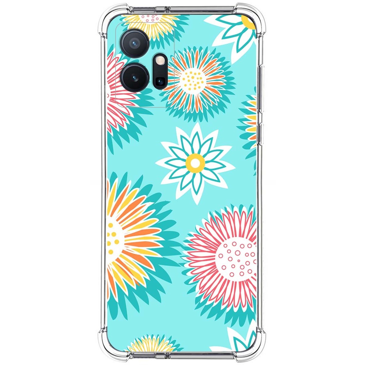 Funda Silicona Antigolpes para Vivo Y55 5G diseño Flores 05 Dibujos