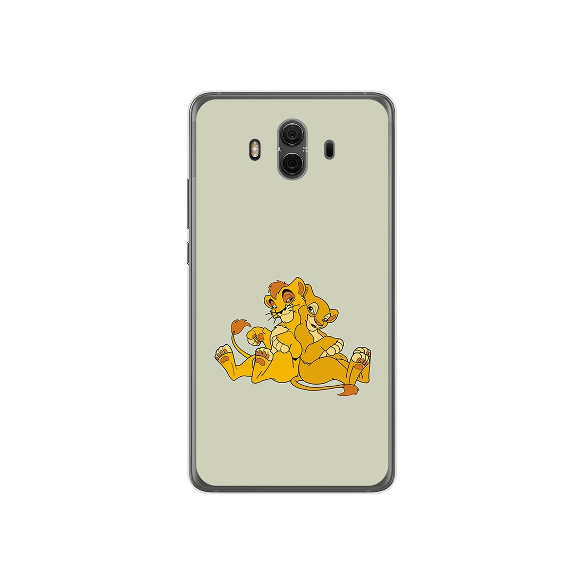 Funda Gel Tpu para Huawei Mate 10  Diseño Leones Dibujos