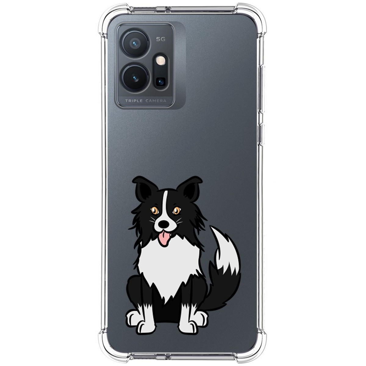 Funda Silicona Antigolpes para Vivo Y55 5G diseño Perros 01 Dibujos