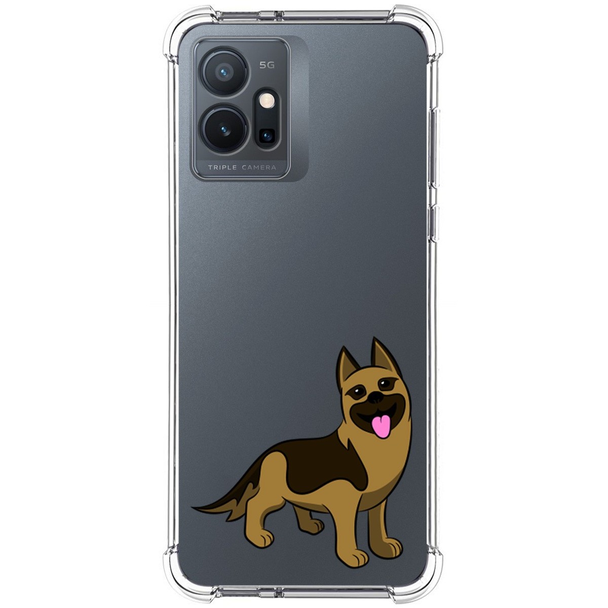 Funda Silicona Antigolpes para Vivo Y55 5G diseño Perros 03 Dibujos