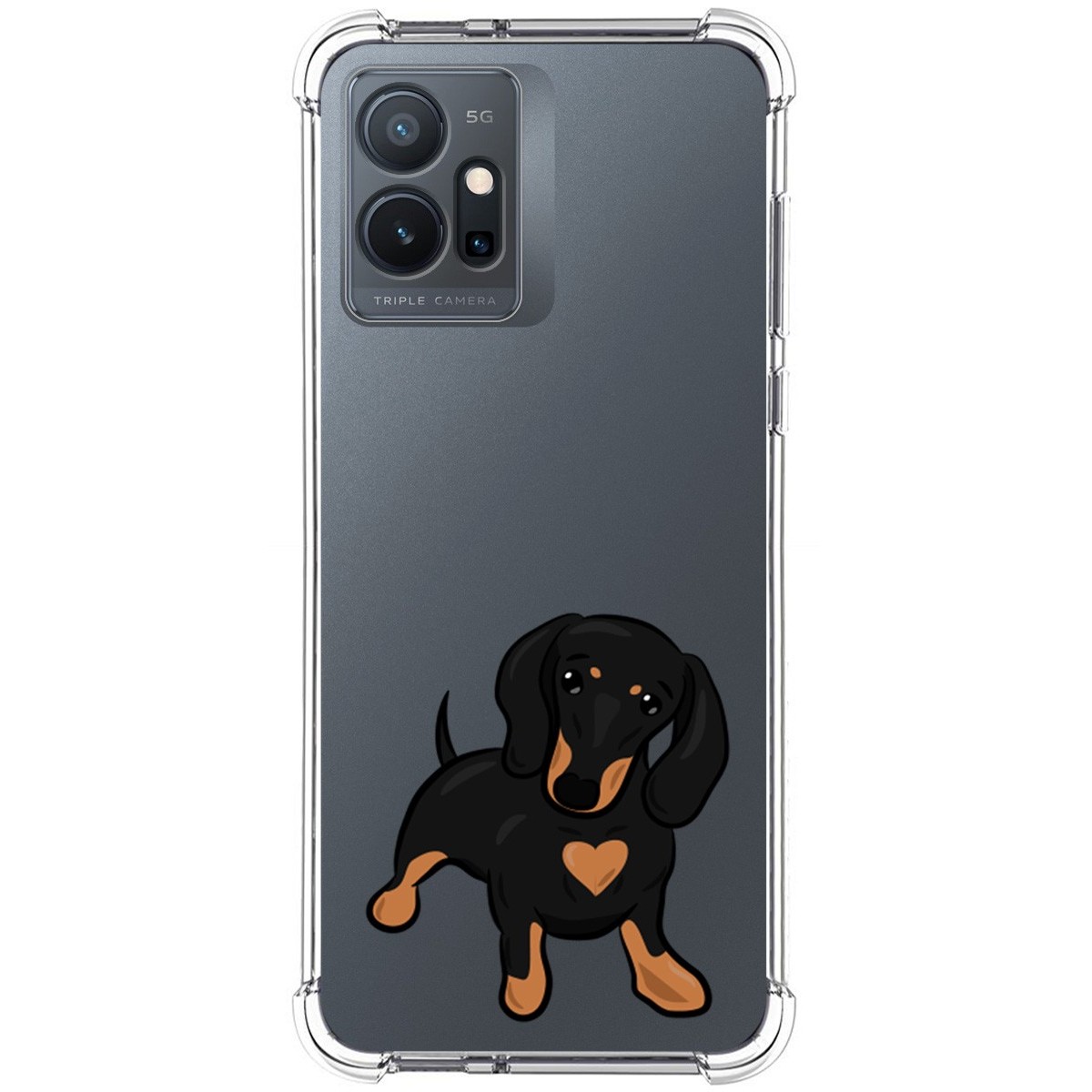 Funda Silicona Antigolpes para Vivo Y55 5G diseño Perros 04 Dibujos