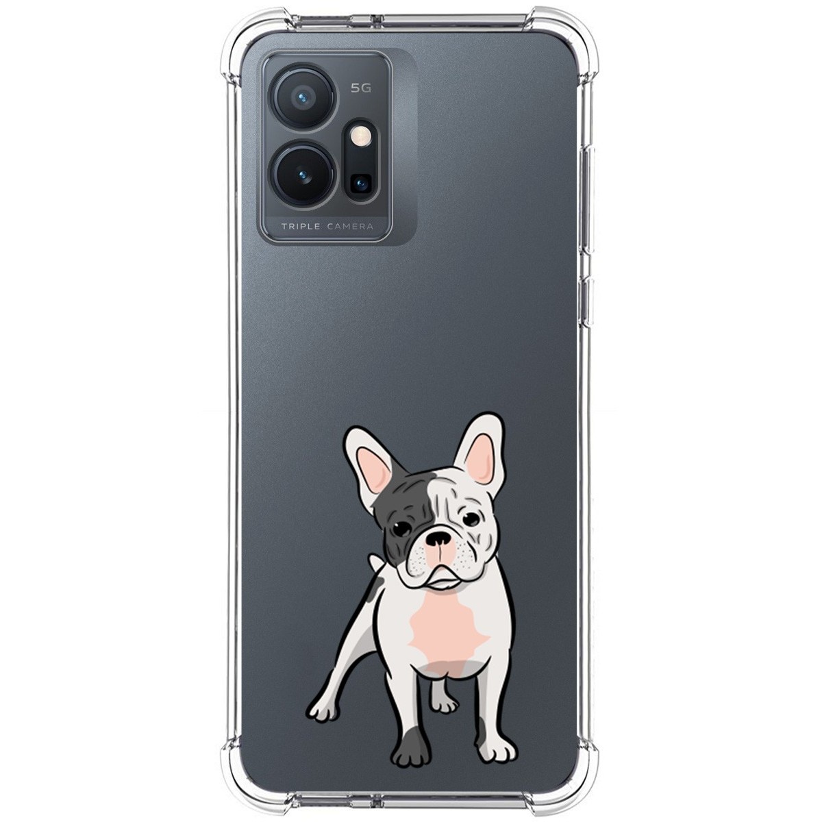 Funda Silicona Antigolpes para Vivo Y55 5G diseño Perros 06 Dibujos