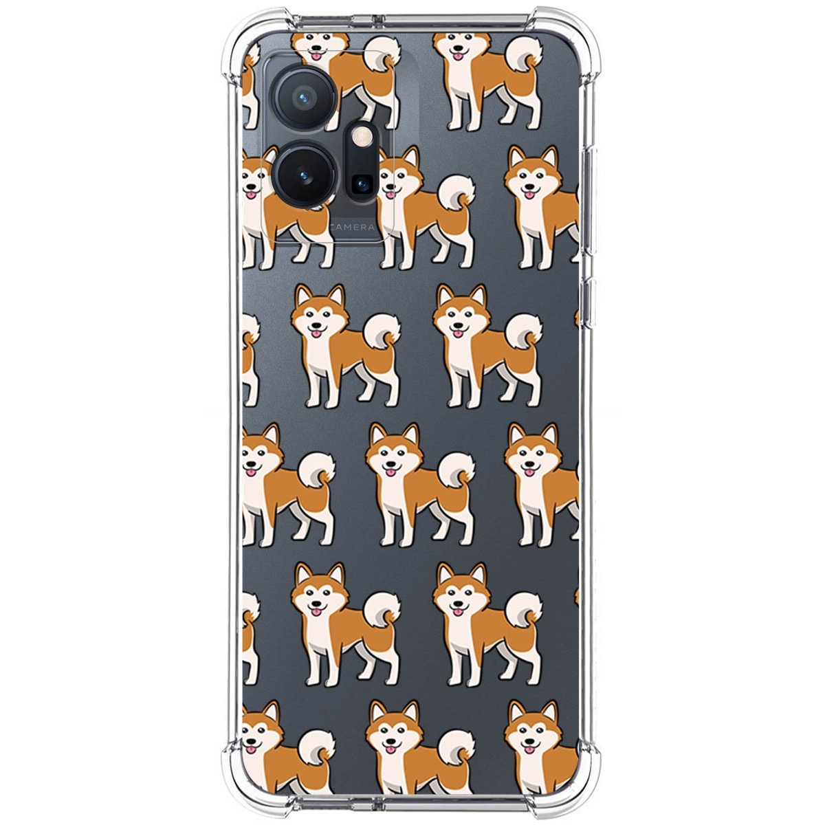 Funda Silicona Antigolpes para Vivo Y55 5G diseño Perros 08 Dibujos