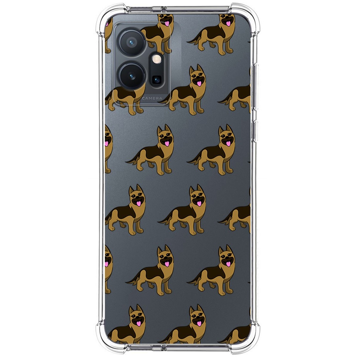 Funda Silicona Antigolpes para Vivo Y55 5G diseño Perros 09 Dibujos