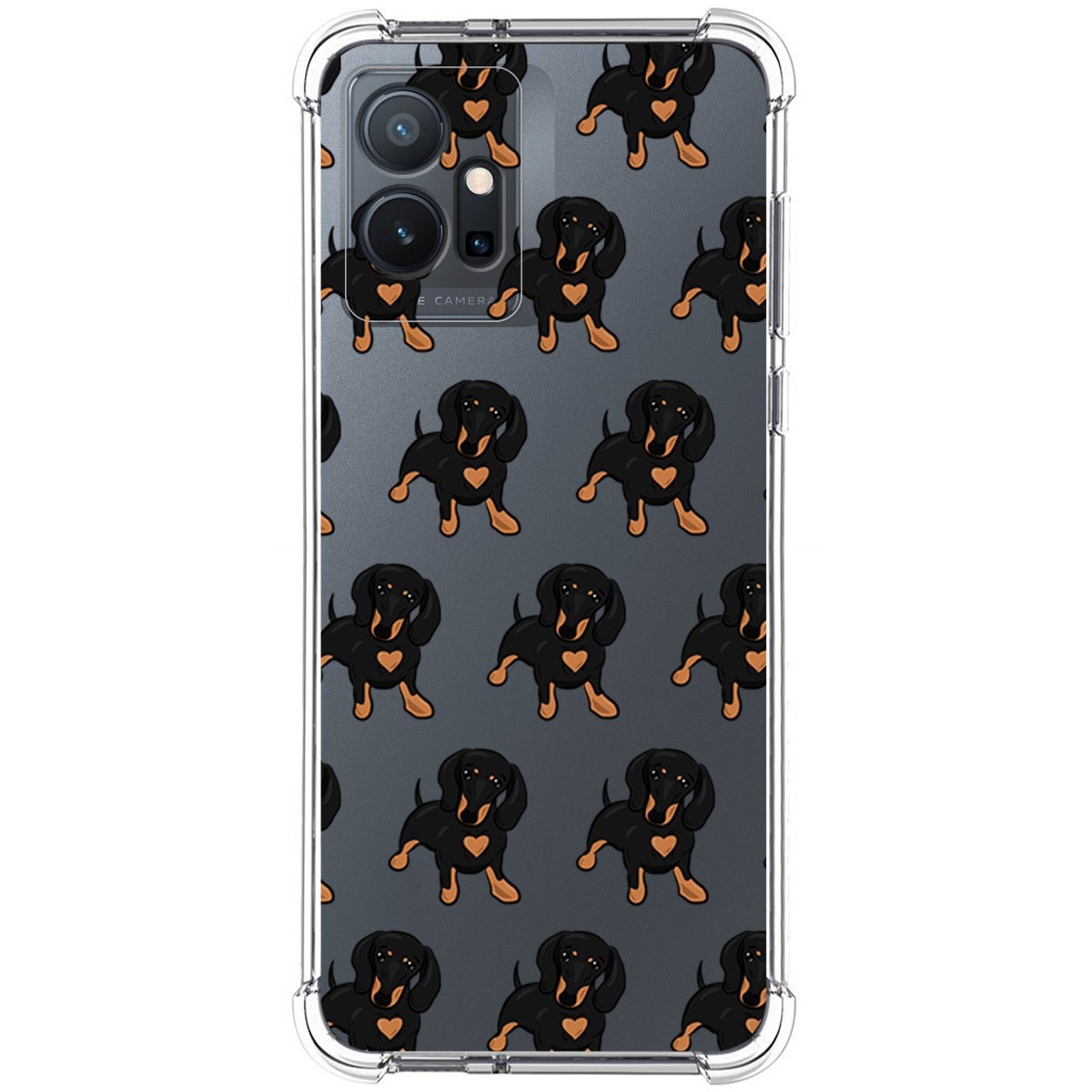 Funda Silicona Antigolpes para Vivo Y55 5G diseño Perros 10 Dibujos