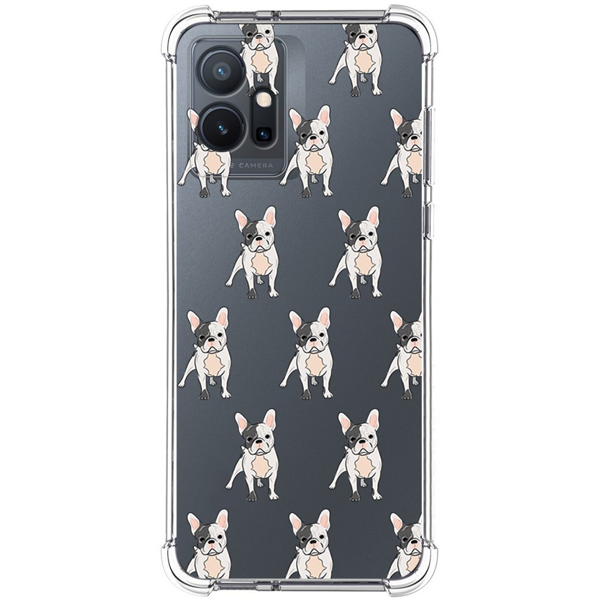 Funda Silicona Antigolpes para Vivo Y55 5G diseño Perros 12 Dibujos