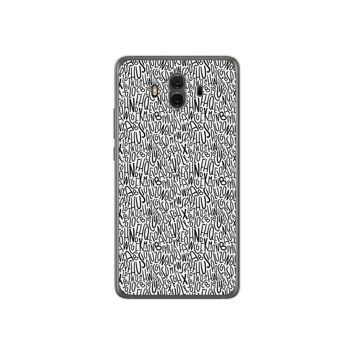 Funda Gel Tpu para Huawei Mate 10  Diseño Letras Dibujos