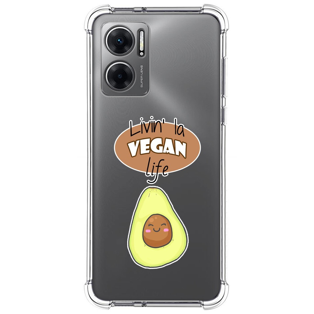 Funda Silicona Antigolpes para Xiaomi Redmi 10 5G diseño Vegan Life Dibujos
