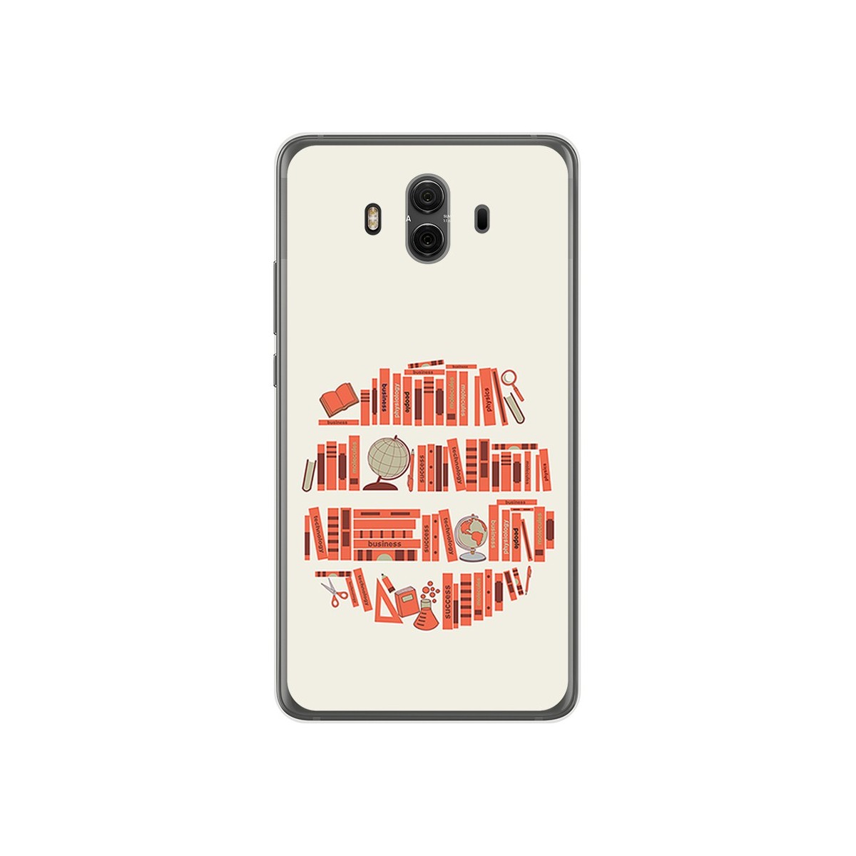 Funda Gel Tpu para Huawei Mate 10  Diseño Mundo Libro Dibujos