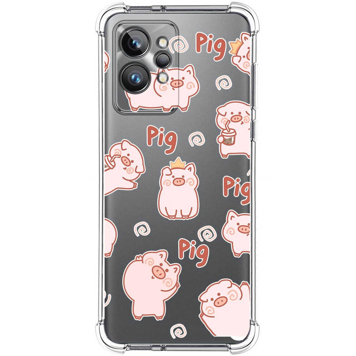 Funda Silicona Antigolpes para Realme GT 2 Pro 5G diseño Cerdos Dibujos