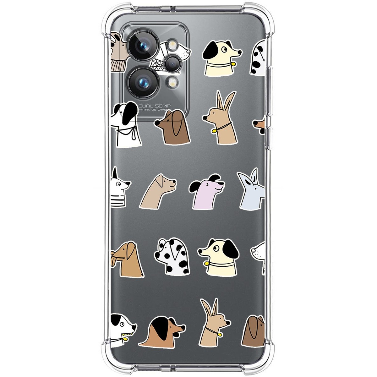 Funda Silicona Antigolpes para Realme GT 2 Pro 5G diseño Perros Dibujos