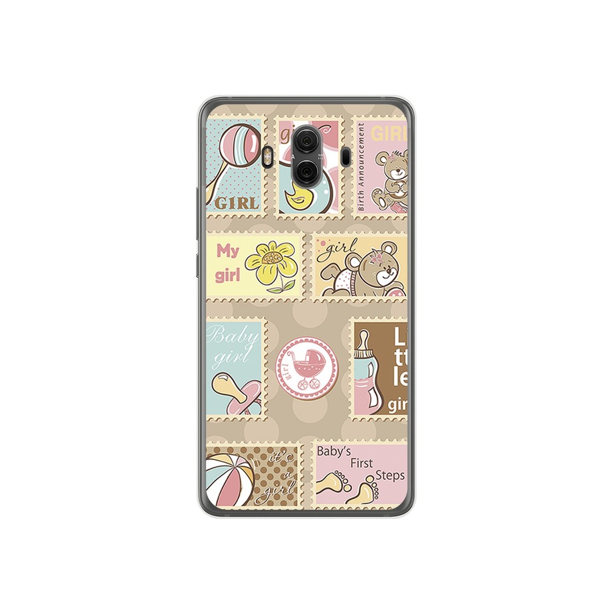 Funda Gel Tpu para Huawei Mate 10  Diseño Sellos Dibujos