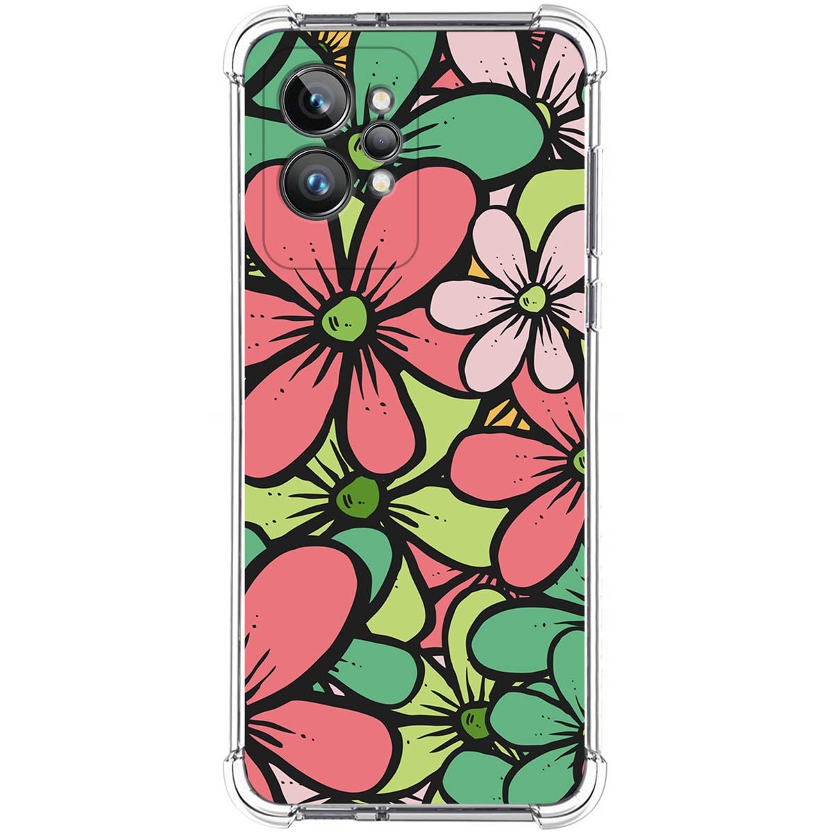 Funda Silicona Antigolpes para Realme GT 2 Pro 5G diseño Flores 02 Dibujos