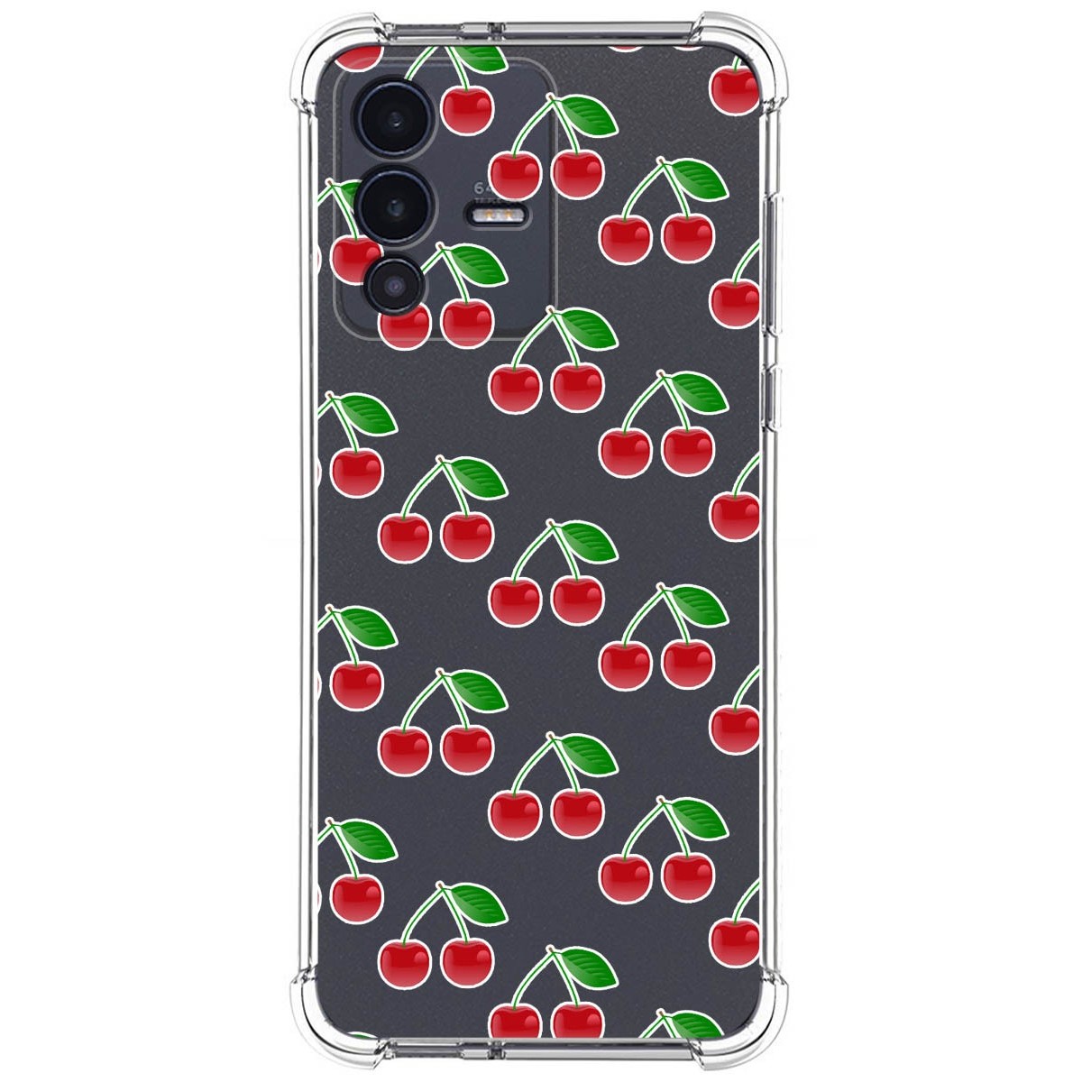 Funda Silicona Antigolpes para Vivo V23 5G diseño Cerezas Dibujos