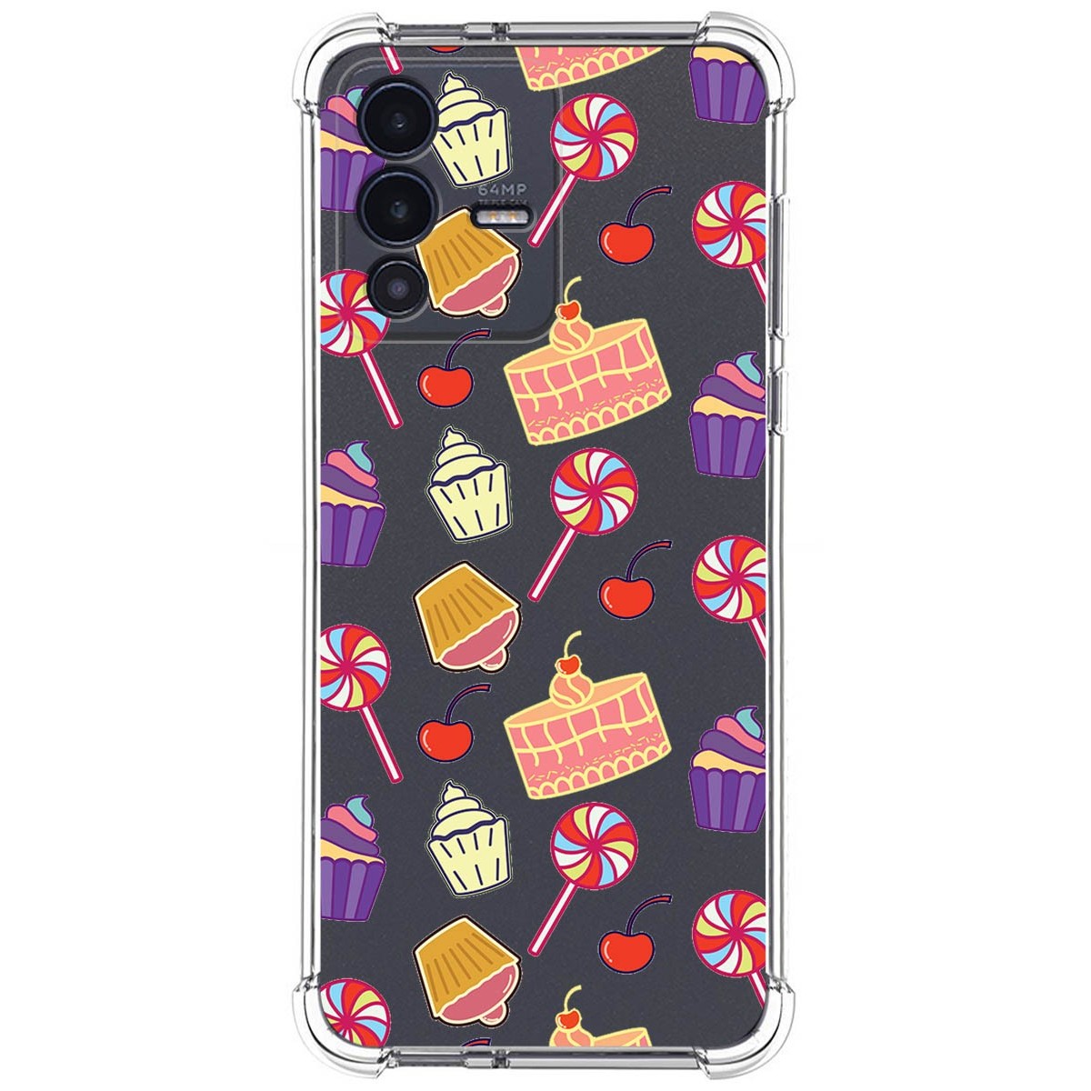 Funda Silicona Antigolpes para Vivo V23 5G diseño Dulces 01 Dibujos