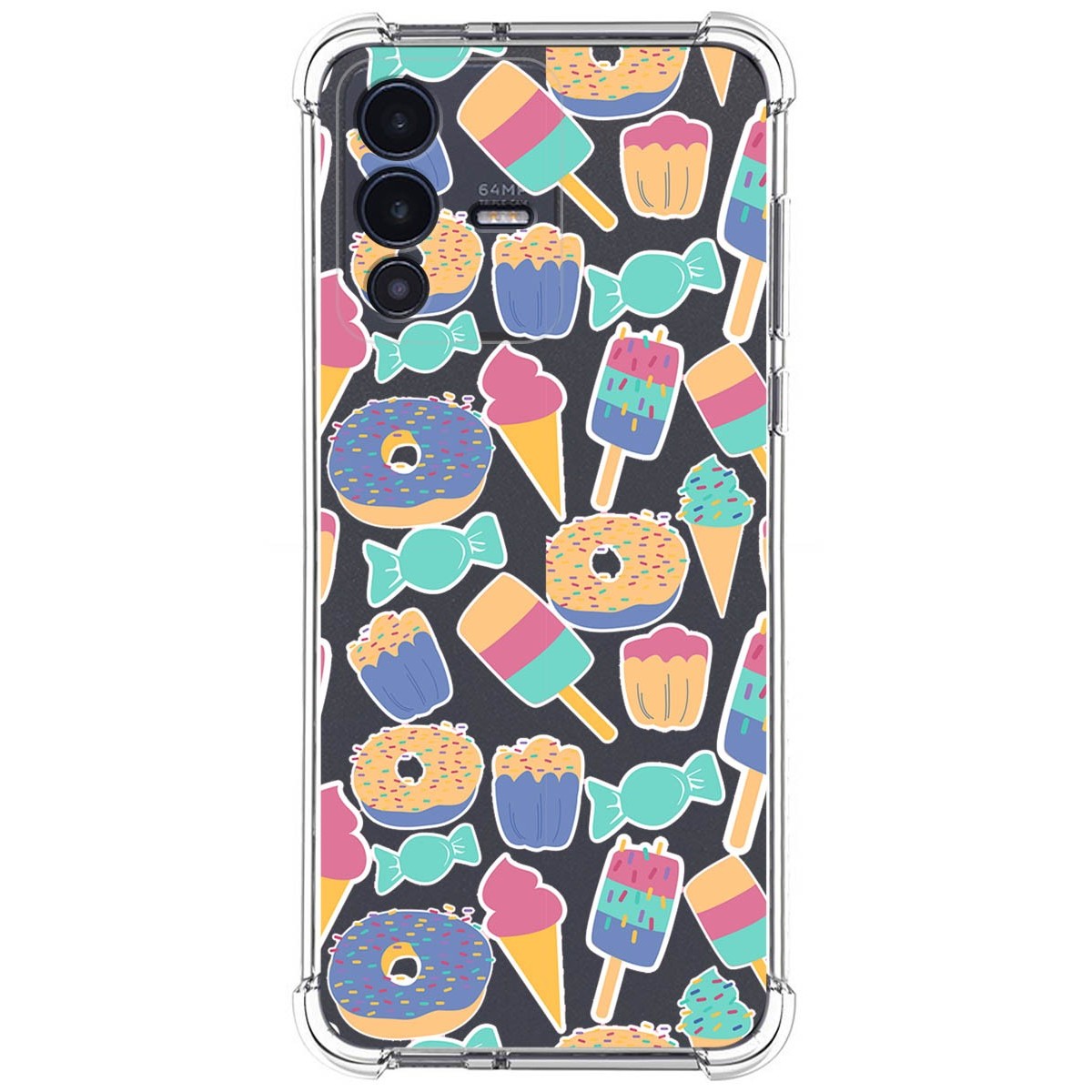 Funda Silicona Antigolpes para Vivo V23 5G diseño Dulces 02 Dibujos