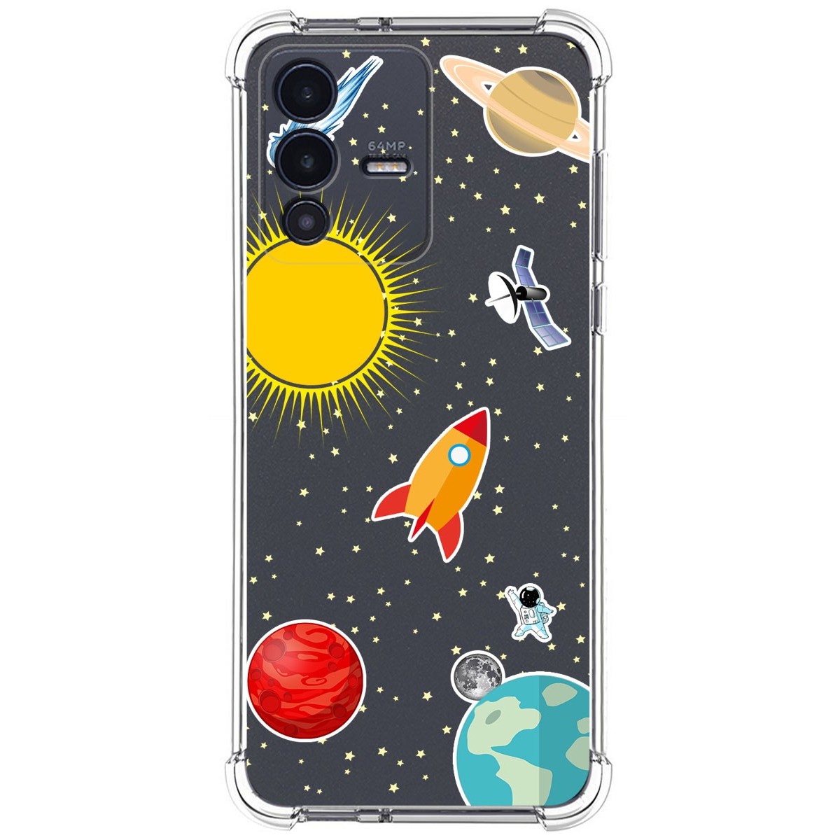 Funda Silicona Antigolpes para Vivo V23 5G diseño Espacio Dibujos