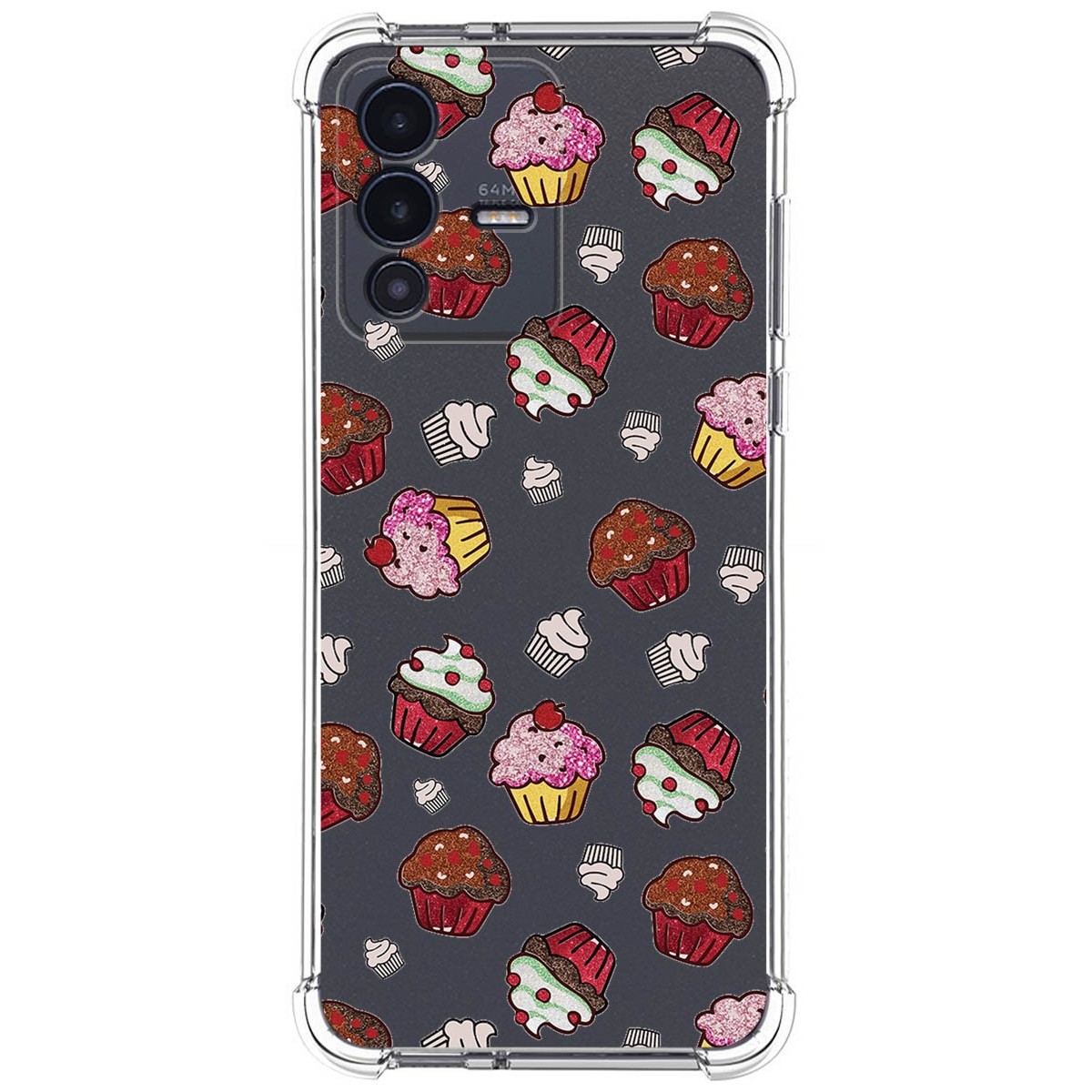 Funda Silicona Antigolpes para Vivo V23 5G diseño Muffins Dibujos