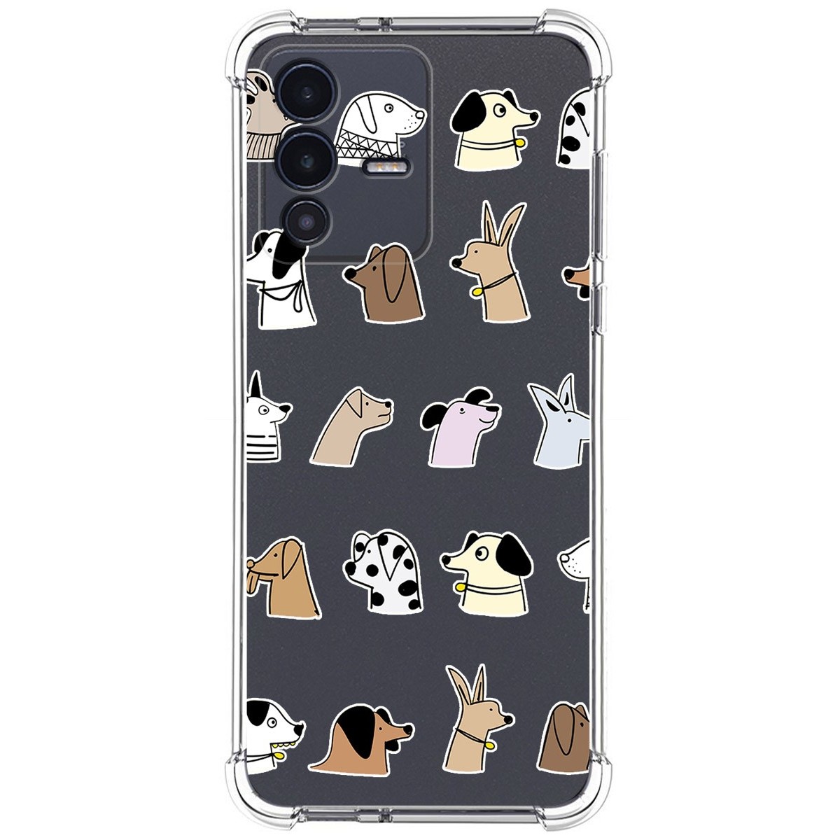 Funda Silicona Antigolpes para Vivo V23 5G diseño Perros Dibujos
