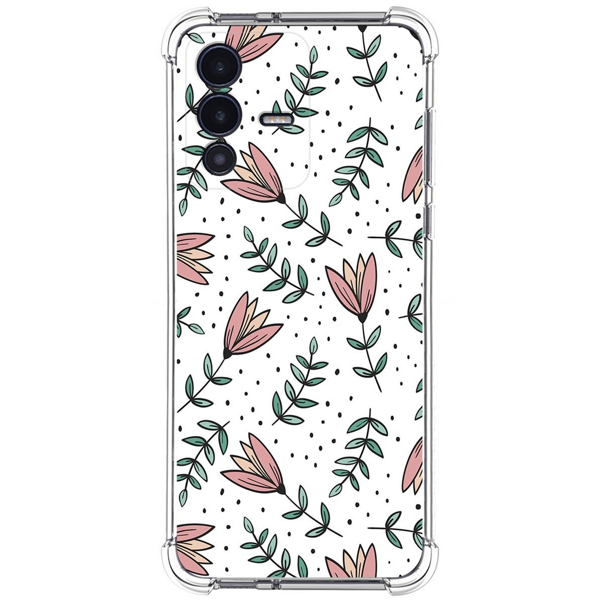 Funda Silicona Antigolpes para Vivo V23 5G diseño Flores 01 Dibujos