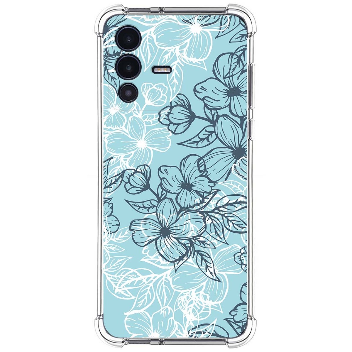 Funda Silicona Antigolpes para Vivo V23 5G diseño Flores 03 Dibujos