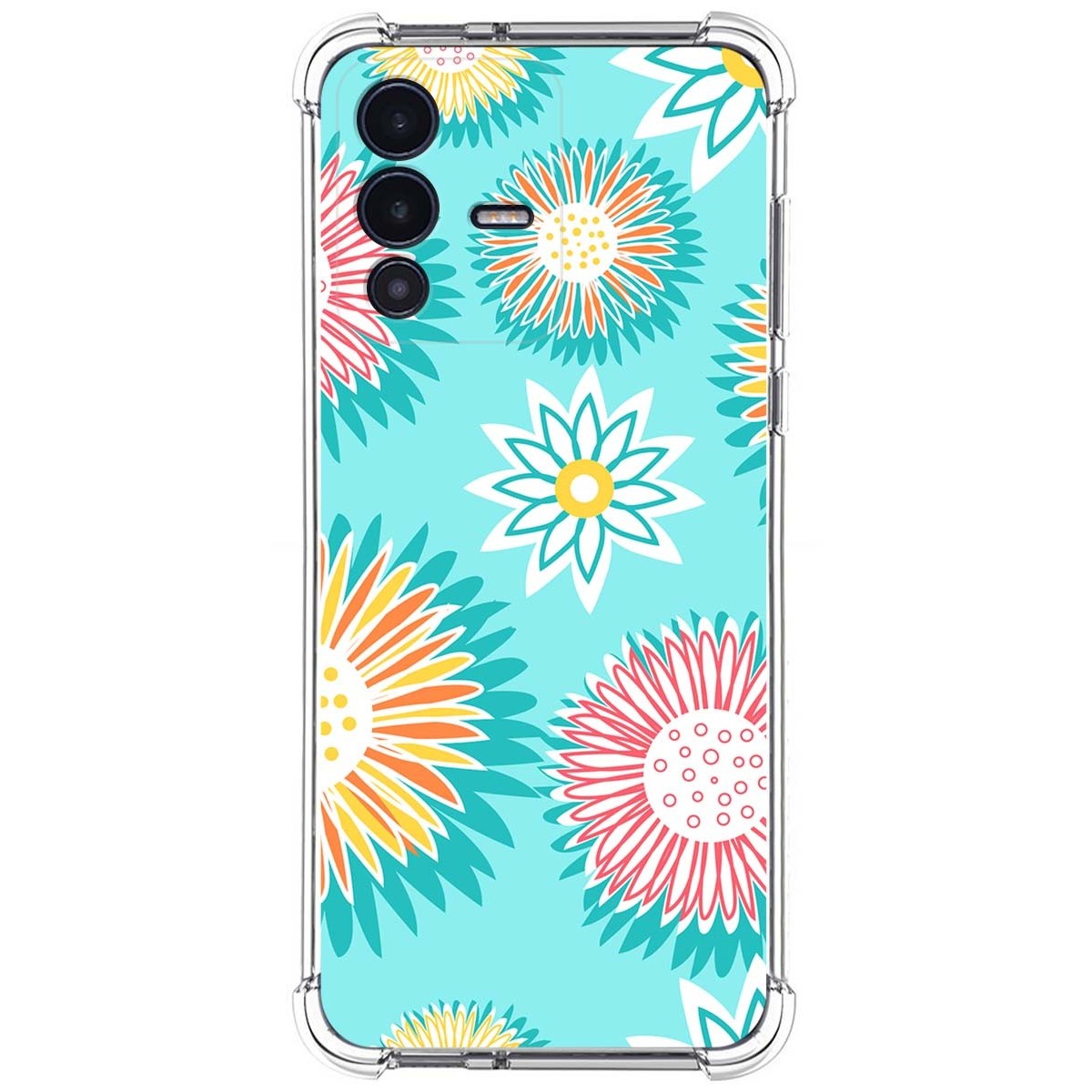 Funda Silicona Antigolpes para Vivo V23 5G diseño Flores 05 Dibujos