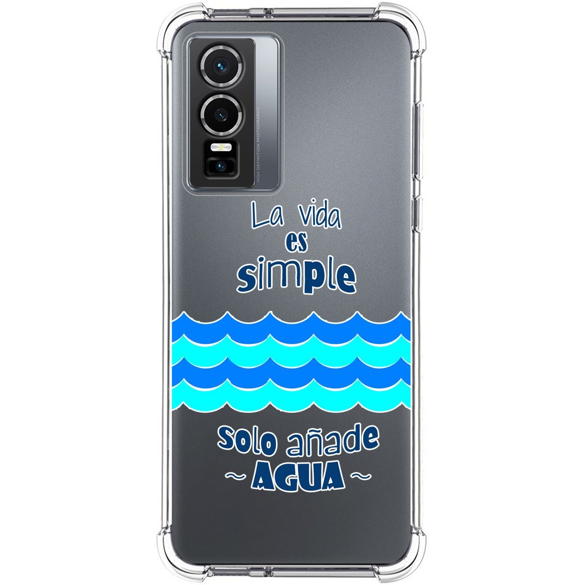 Funda Silicona Antigolpes para Vivo Y76 5G diseño Agua Dibujos