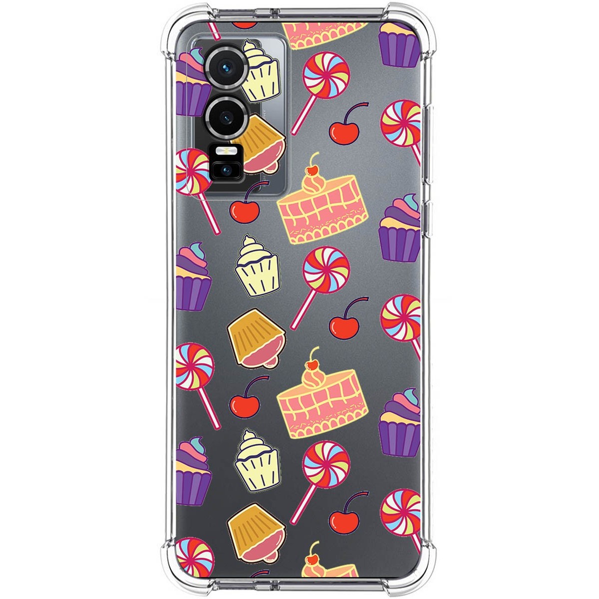 Funda Silicona Antigolpes para Vivo Y76 5G diseño Dulces 01 Dibujos