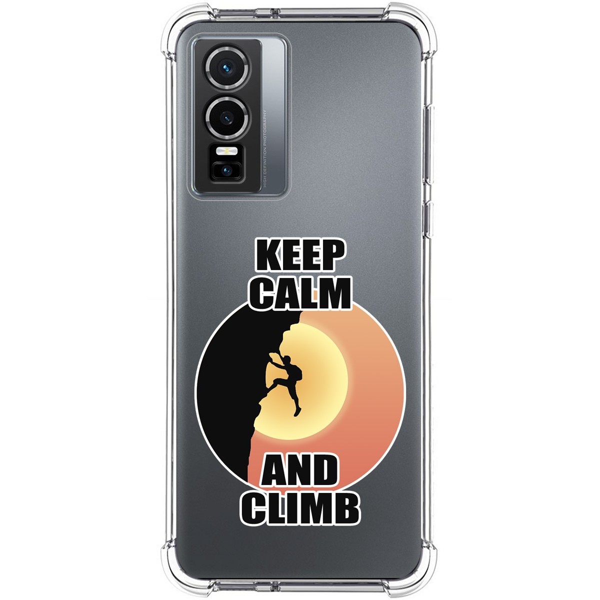 Funda Silicona Antigolpes para Vivo Y76 5G diseño Hombre Escalada Dibujos