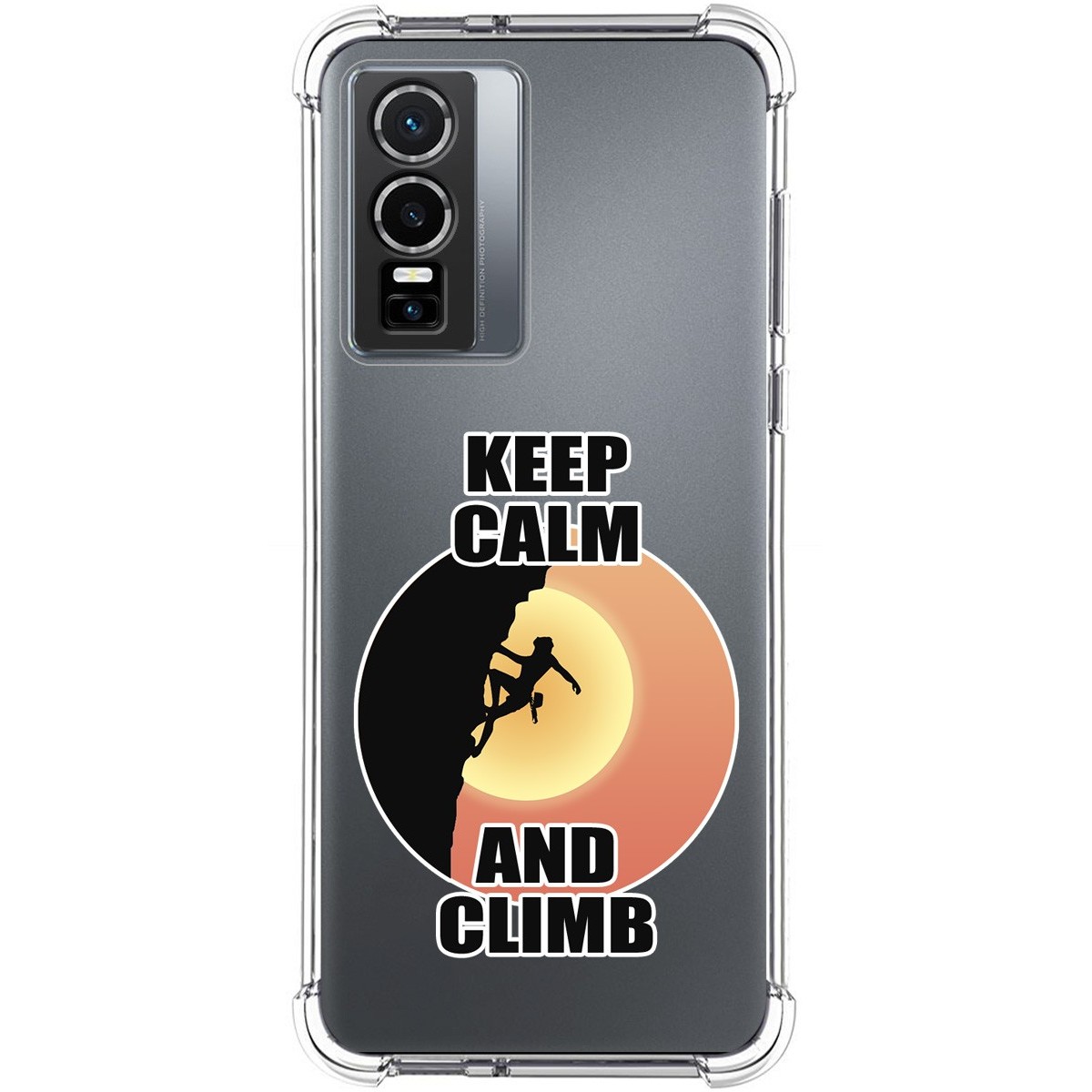 Funda Silicona Antigolpes para Vivo Y76 5G diseño Mujer Escalada Dibujos