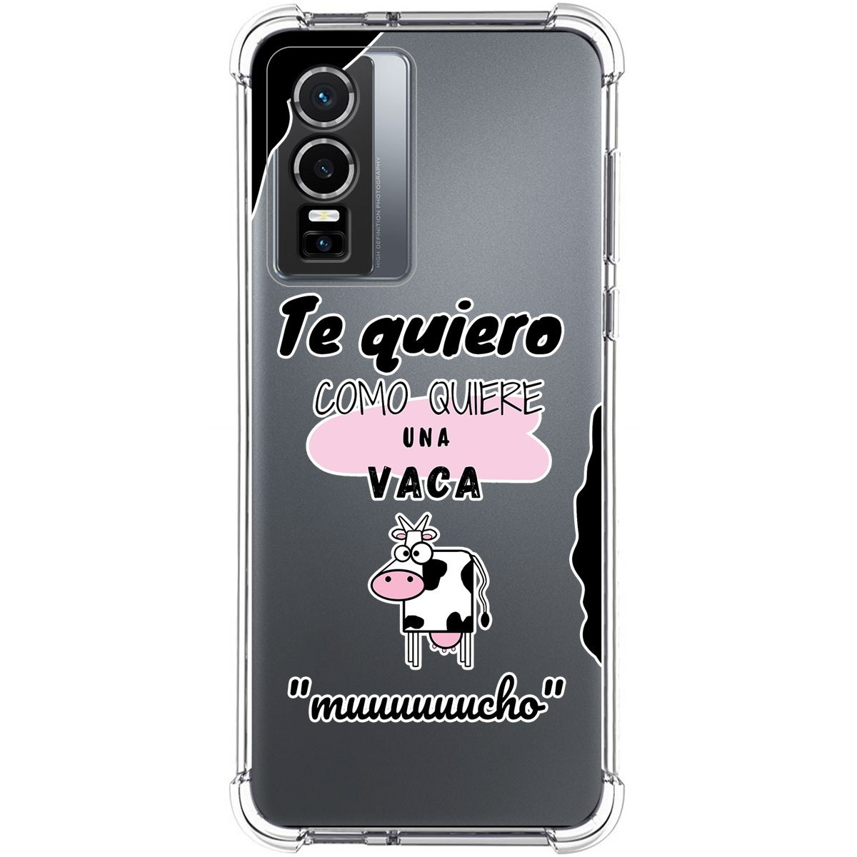 Funda Silicona Antigolpes para Vivo Y76 5G diseño Vaca Dibujos