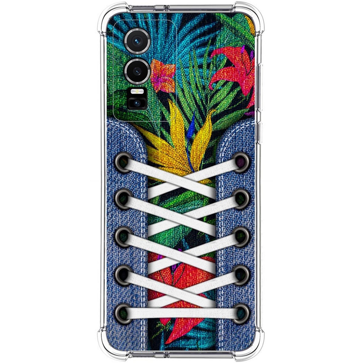 Funda Silicona Antigolpes para Vivo Y76 5G diseño Zapatillas 12 Dibujos