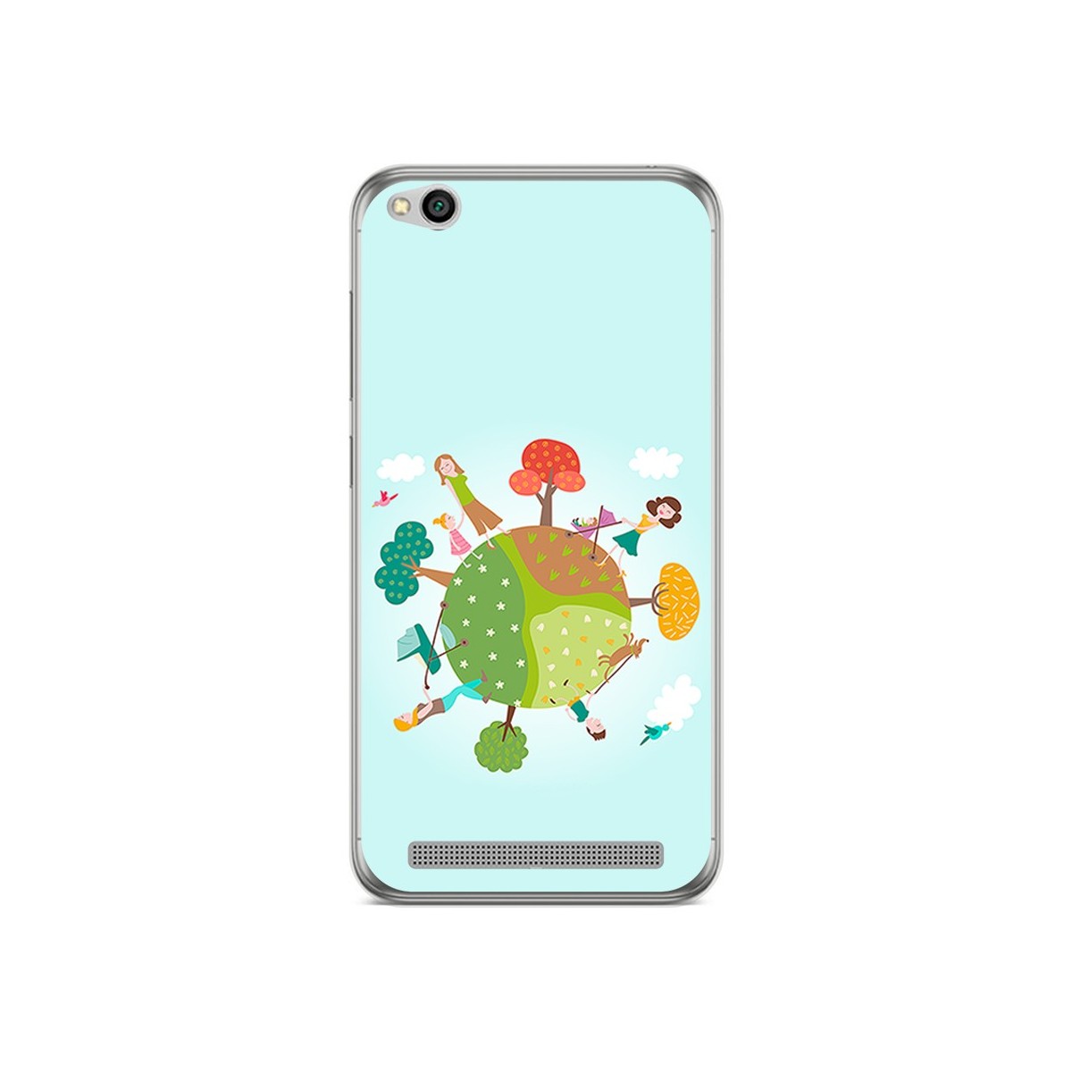 Funda Gel Tpu para Xiaomi Redmi 5A Diseño Familia Dibujos
