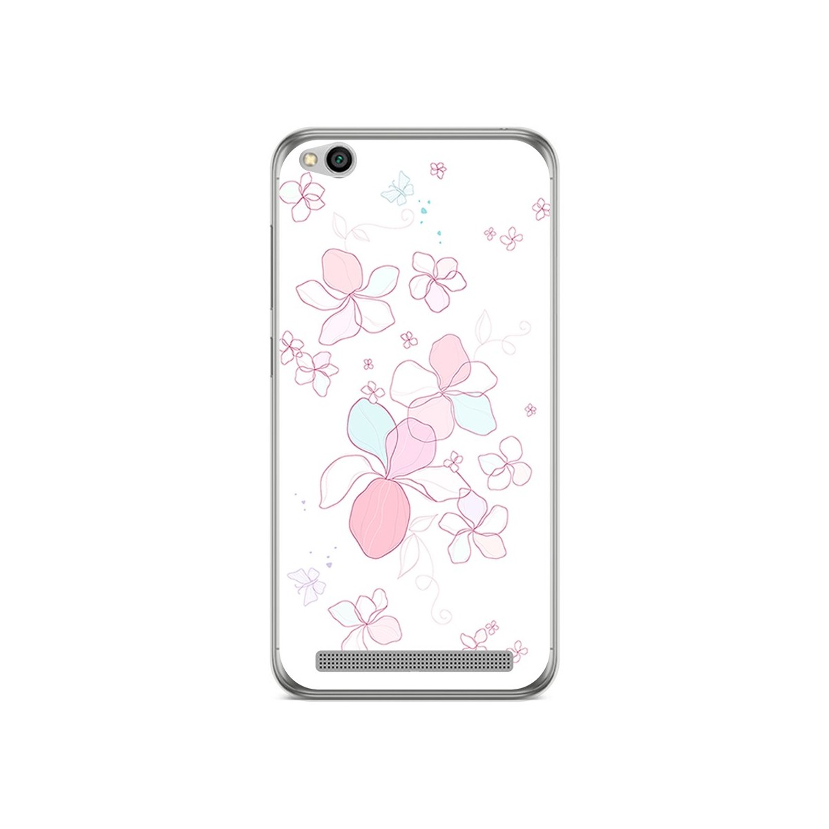 Funda Gel Tpu para Xiaomi Redmi 5A Diseño Flores Minimal Dibujos
