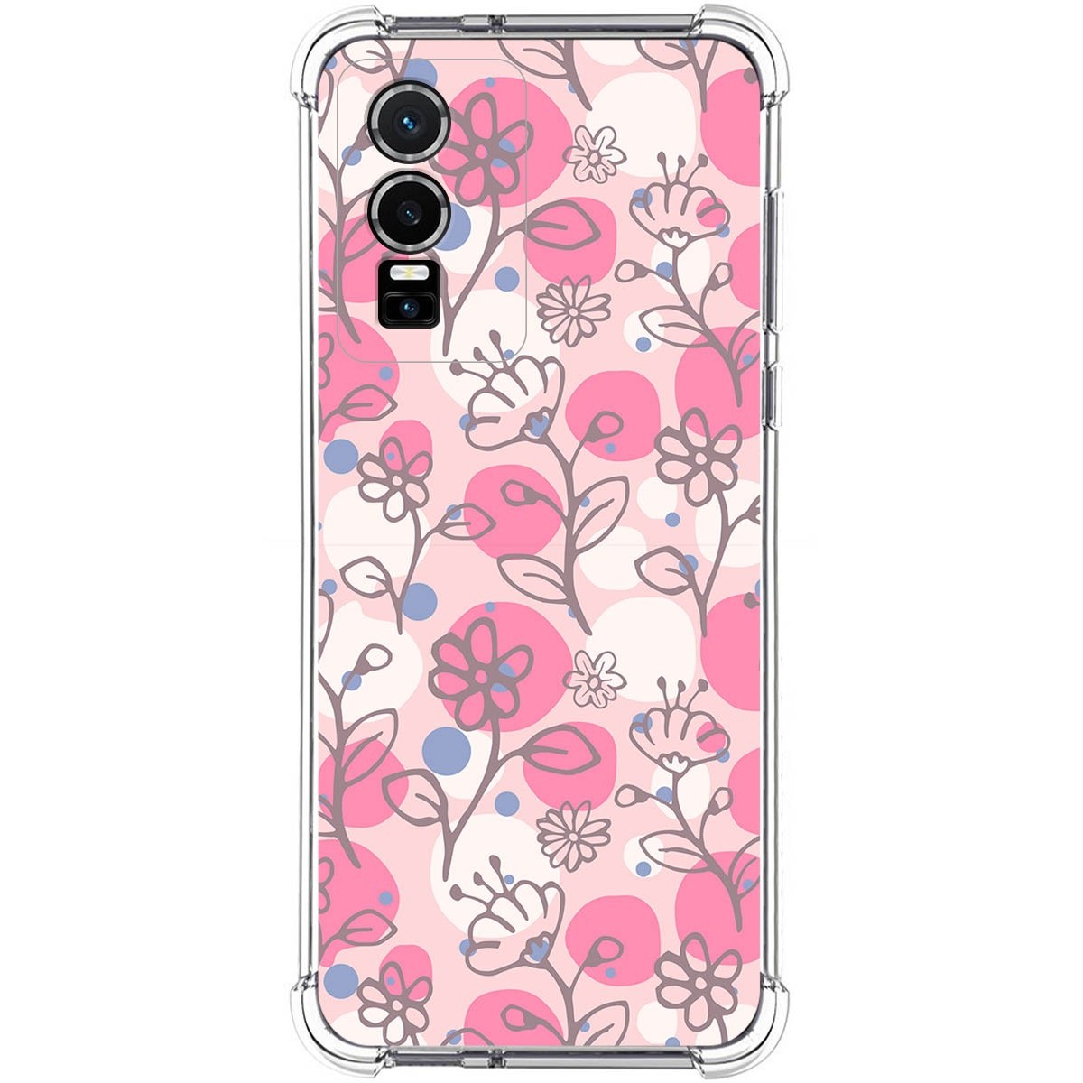 Funda Silicona Antigolpes para Vivo Y76 5G diseño Flores 07 Dibujos