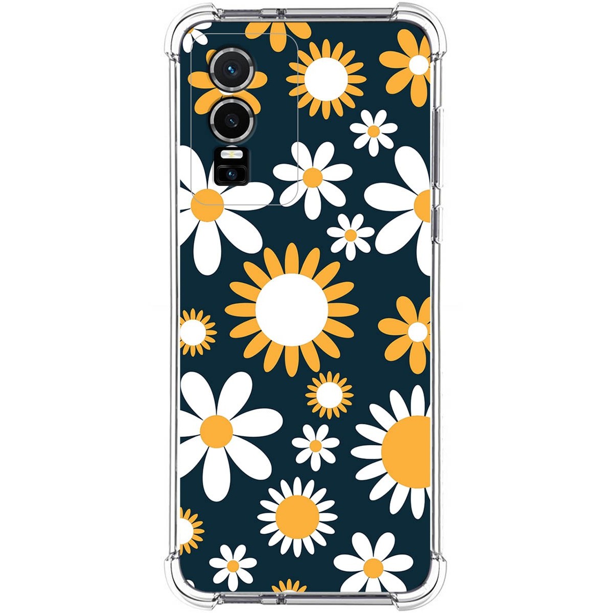 Funda Silicona Antigolpes para Vivo Y76 5G diseño Flores 08 Dibujos