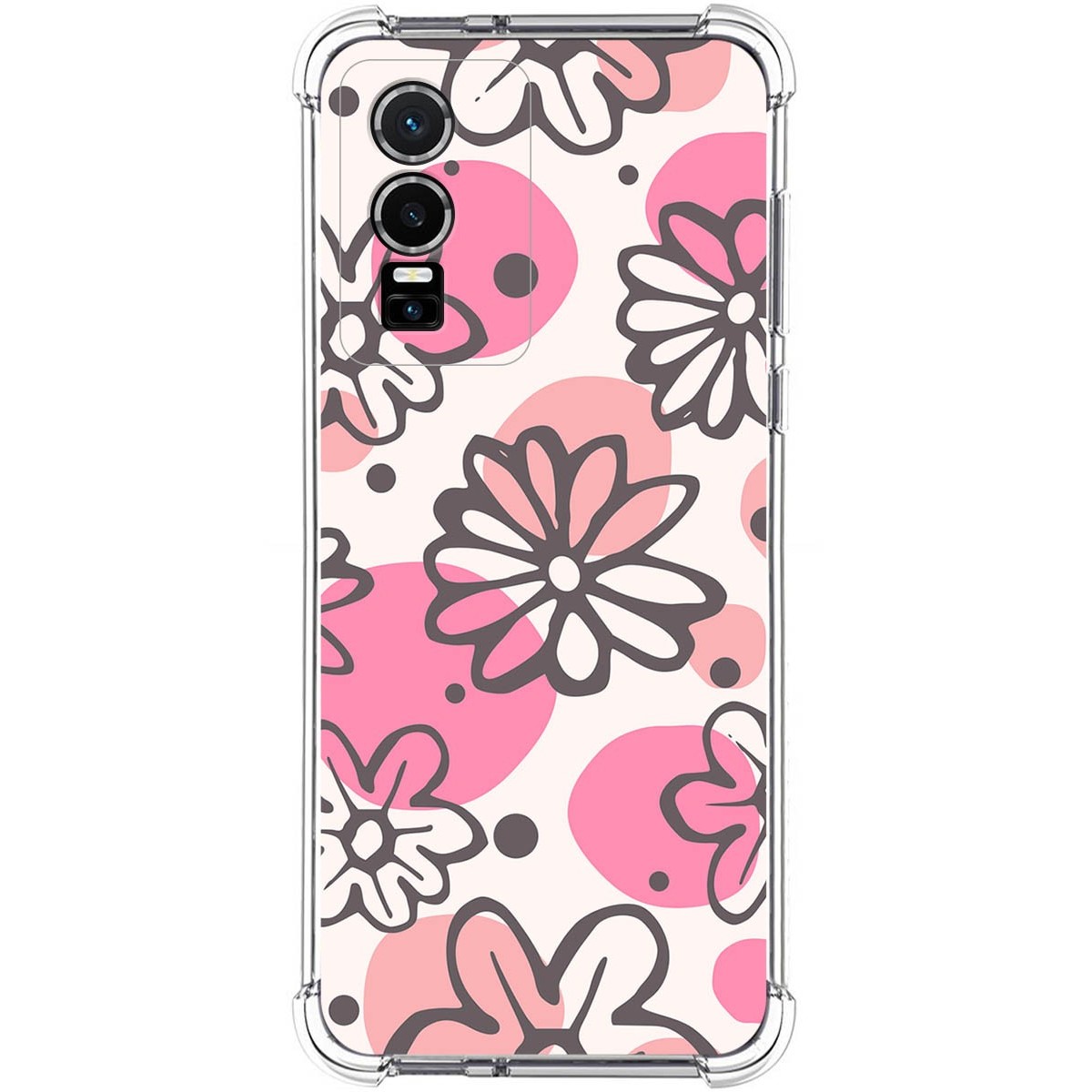Funda Silicona Antigolpes para Vivo Y76 5G diseño Flores 09 Dibujos