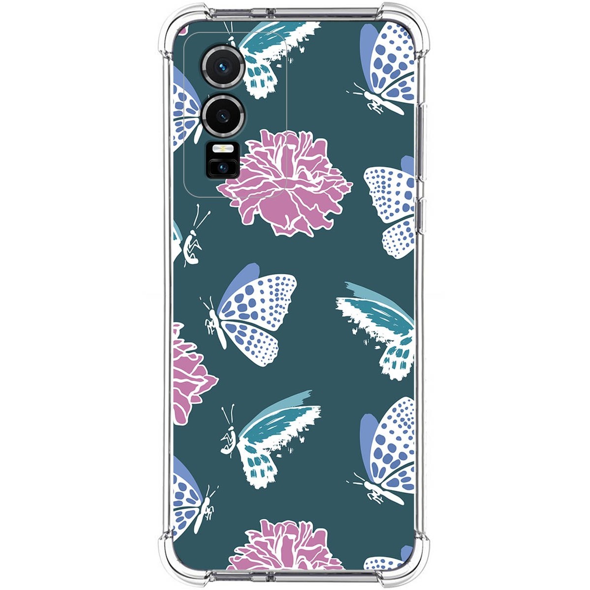 Funda Silicona Antigolpes para Vivo Y76 5G diseño Flores 10 Dibujos