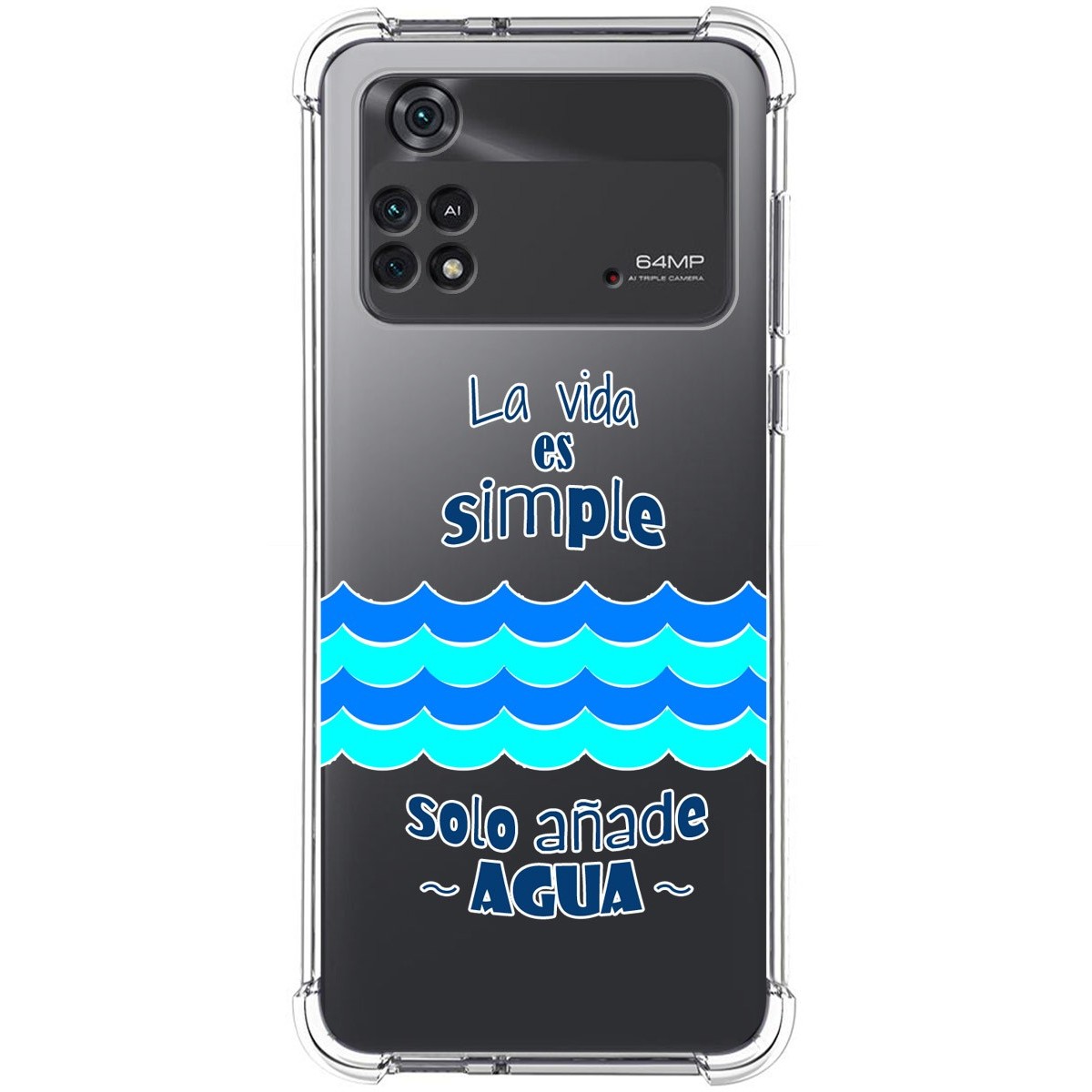 Funda Silicona Antigolpes para Xiaomi POCO M4 Pro 4G diseño Agua Dibujos
