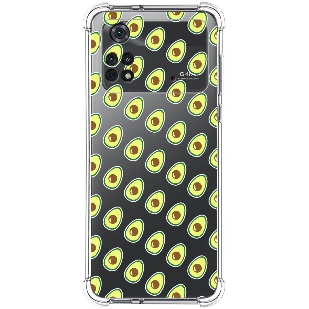 Funda Silicona Antigolpes para Xiaomi POCO M4 Pro 4G diseño Aguacate Dibujos