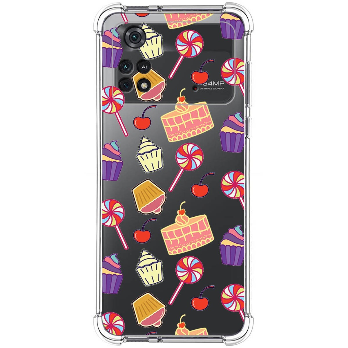 Funda Silicona Antigolpes para Xiaomi POCO M4 Pro 4G diseño Dulces 01 Dibujos