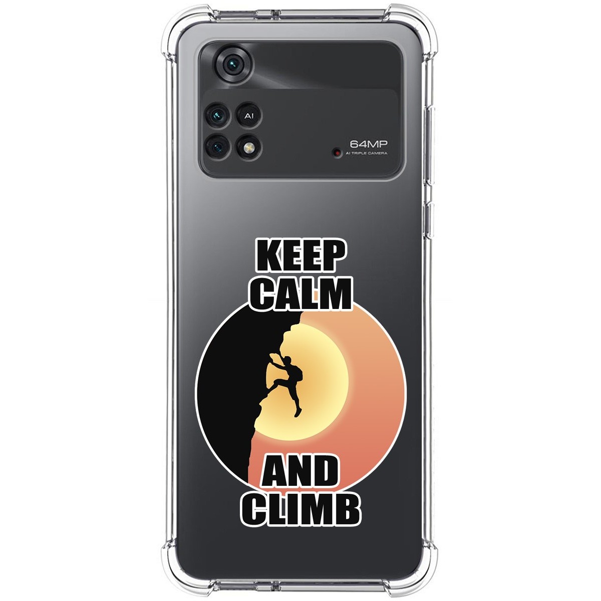 Funda Silicona Antigolpes para Xiaomi POCO M4 Pro 4G diseño Hombre Escalada Dibujos