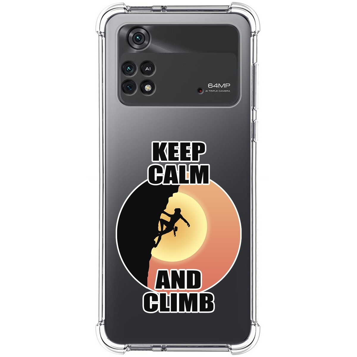 Funda Silicona Antigolpes para Xiaomi POCO M4 Pro 4G diseño Mujer Escalada Dibujos