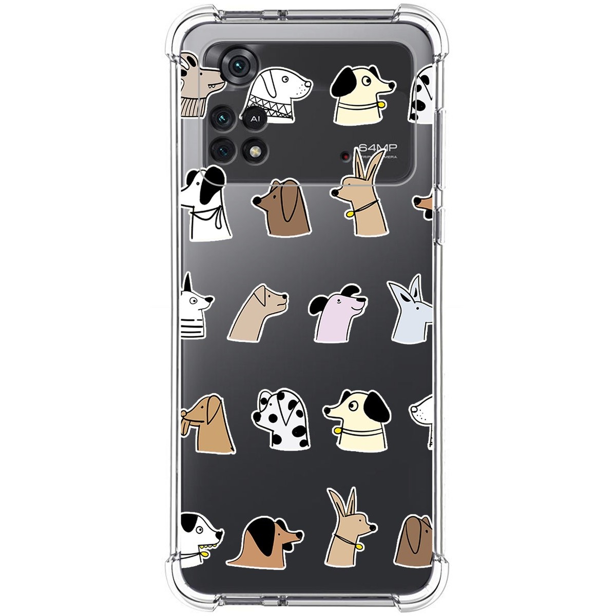 Funda Silicona Antigolpes para Xiaomi POCO M4 Pro 4G diseño Perros Dibujos