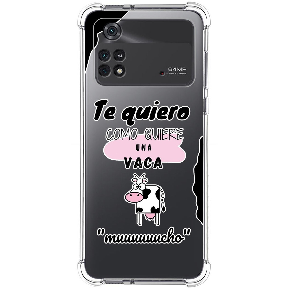 Funda Silicona Antigolpes para Xiaomi POCO M4 Pro 4G diseño Vaca Dibujos