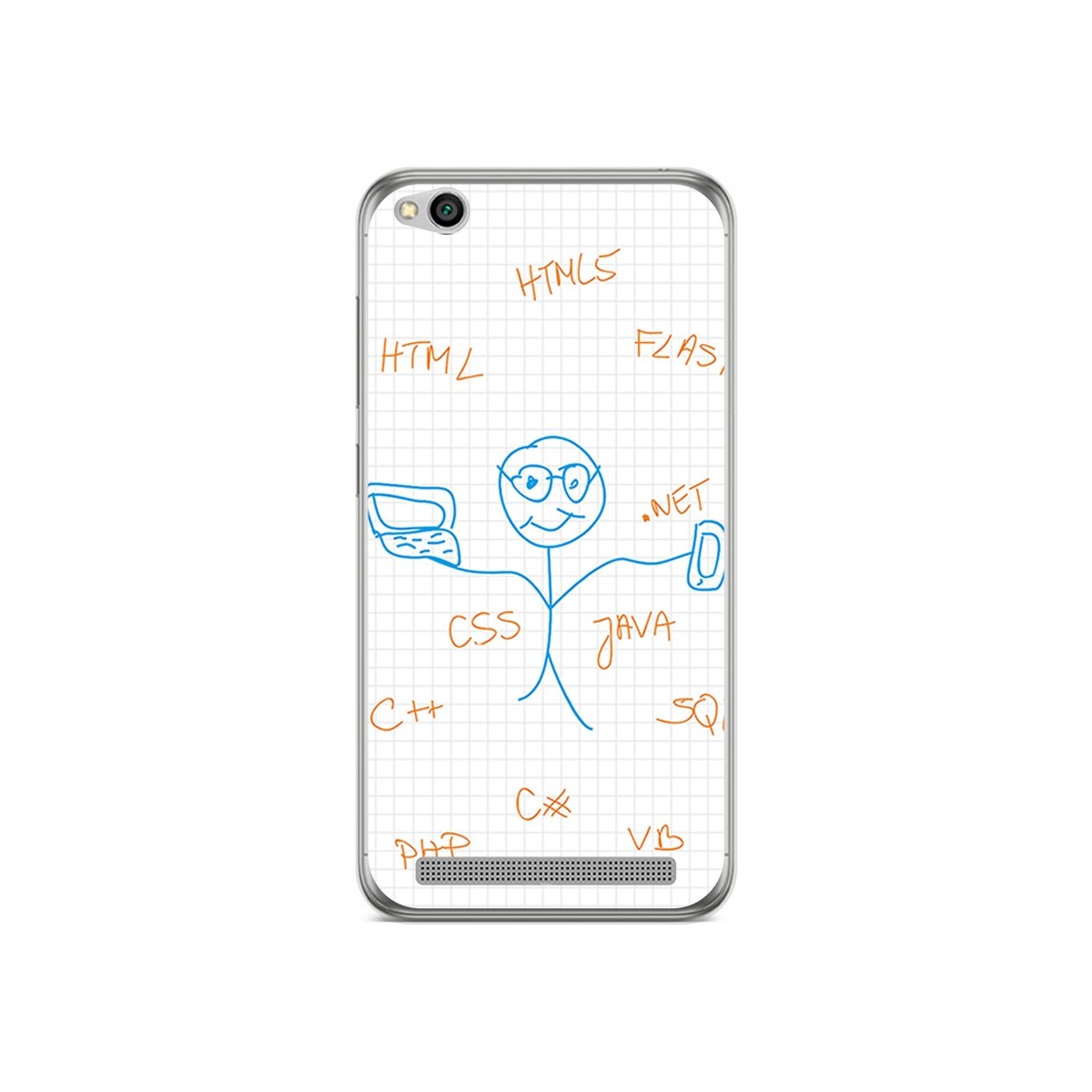 Funda Gel Tpu para Xiaomi Redmi 5A Diseño Informatico Dibujos