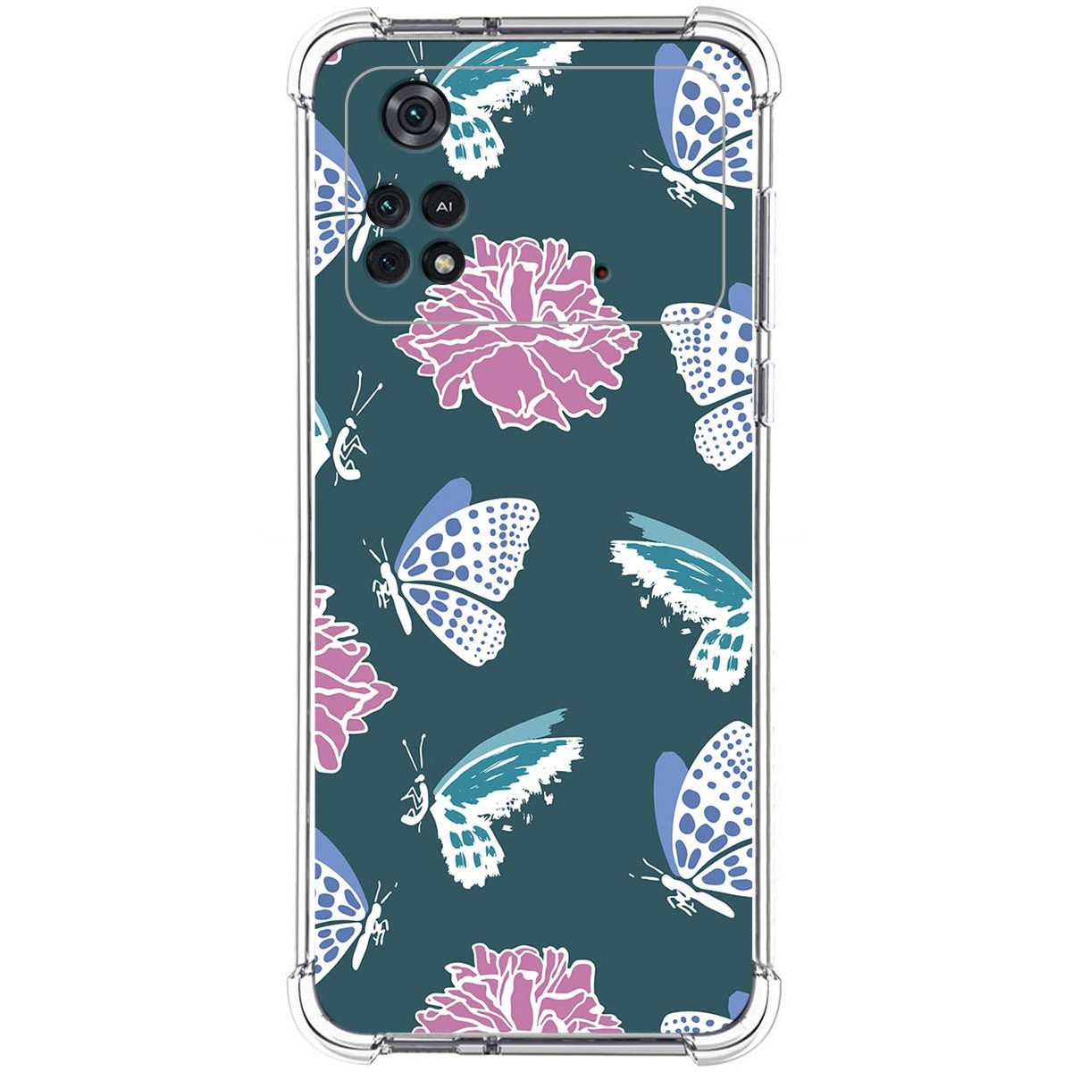 Funda Silicona Antigolpes para Xiaomi POCO M4 Pro 4G diseño Flores 10 Dibujos