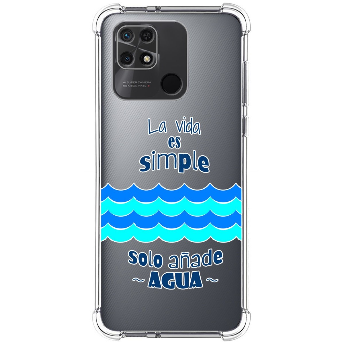 Funda Silicona Antigolpes para Xiaomi Redmi 10C diseño Agua Dibujos